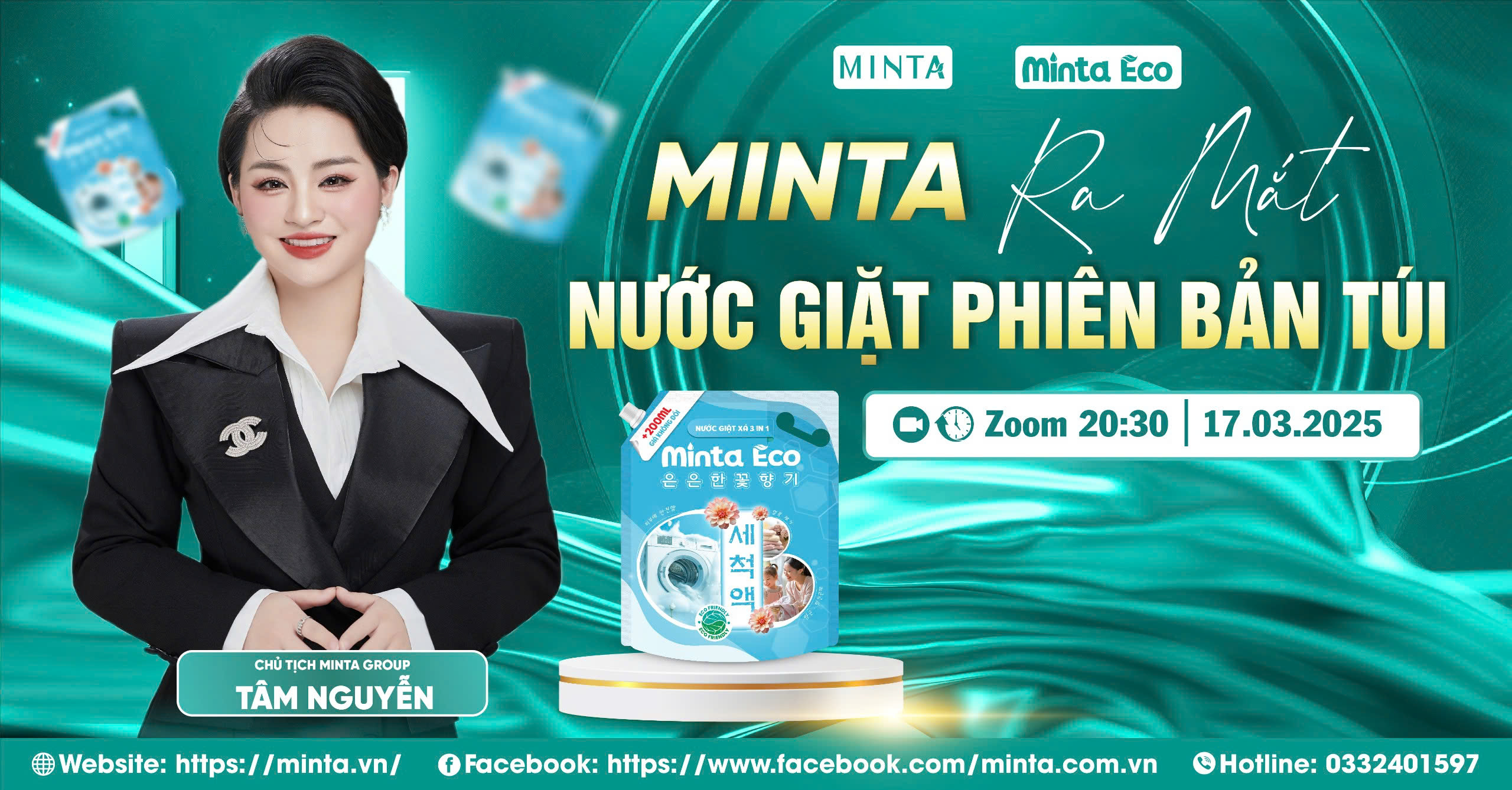 RA MẮT PHIÊN BẢN NƯỚC GIẶT TÚI MINTA ECO 3 IN 1 – Minta