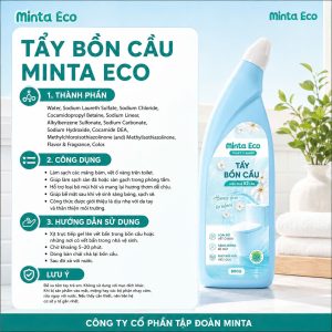 Tẩy bồn cầu Minta Eco 800g – thành phần, công dụng và hướng dẫn sử dụng